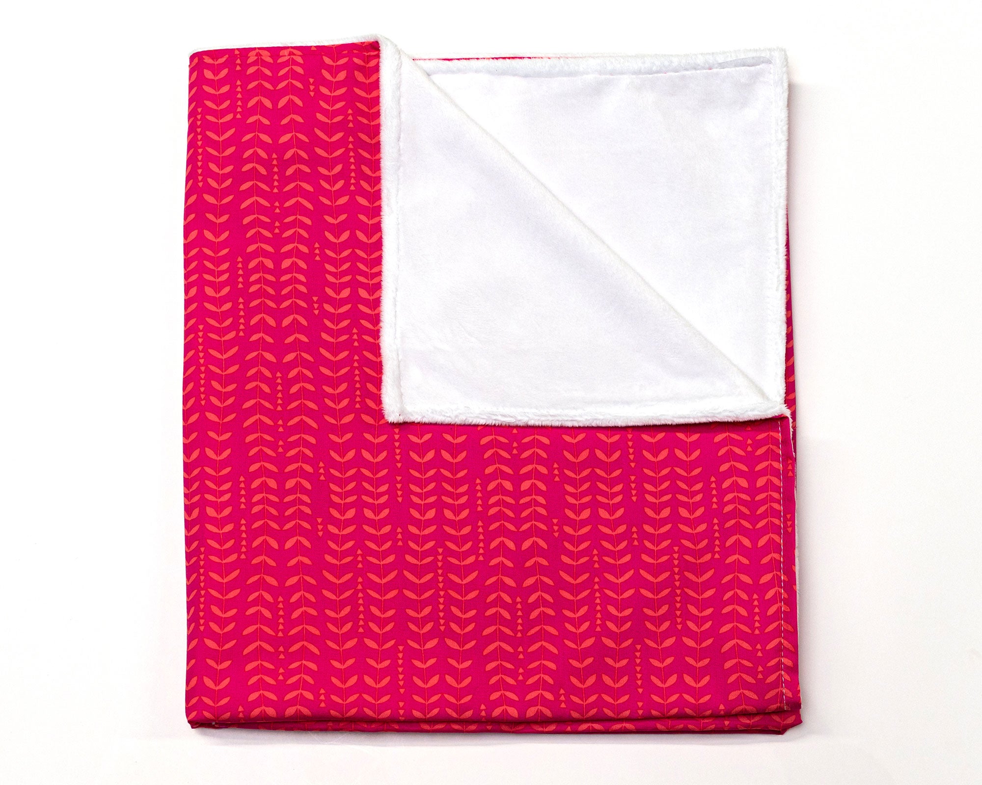 Dreamy Ferns - Baby Blanket - Marigold on Fuchsia - Olli+Lime